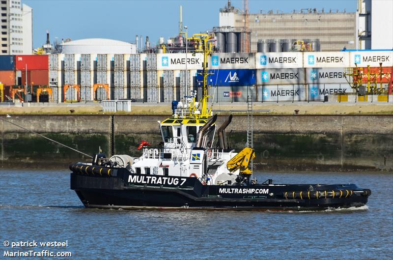 multratug 7 (Tug) - IMO 9817808, MMSI 244150102, Call Sign PBVW under the flag of Netherlands