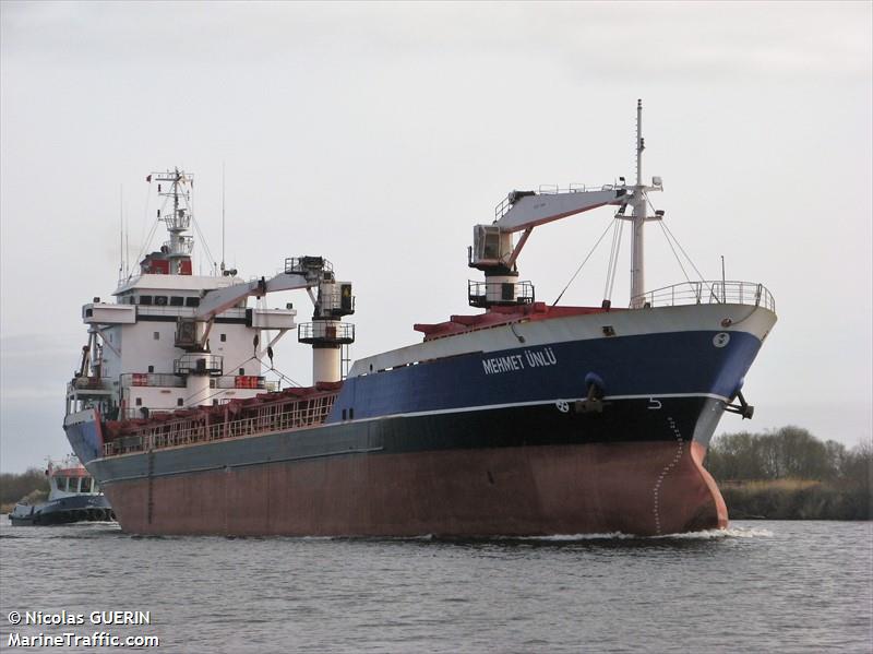 mv mehmet unlu (General Cargo Ship) - IMO 9200029, MMSI 271000601, Call Sign TCMF under the flag of Turkey