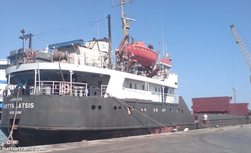 martyn latsis (General Cargo Ship) - IMO 8038223, MMSI 272031000, Call Sign EMGI under the flag of Ukraine