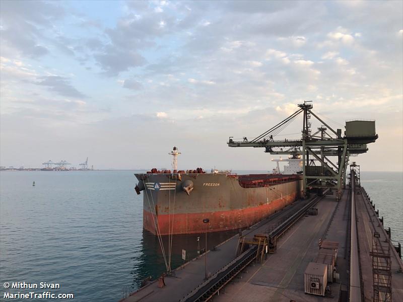 freedom (Bulk Carrier) - IMO 9479216, MMSI 311000926, Call Sign C6EL3 under the flag of Bahamas