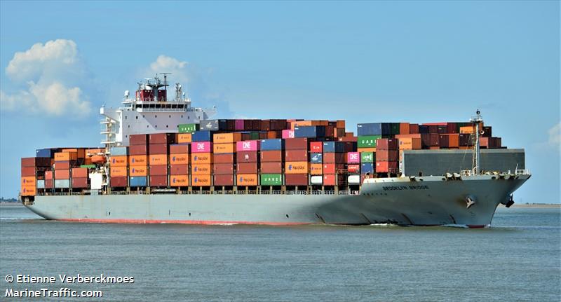 brooklyn bridge (Container Ship) - IMO 9458999, MMSI 370458000, Call Sign 3FFI8 under the flag of Panama