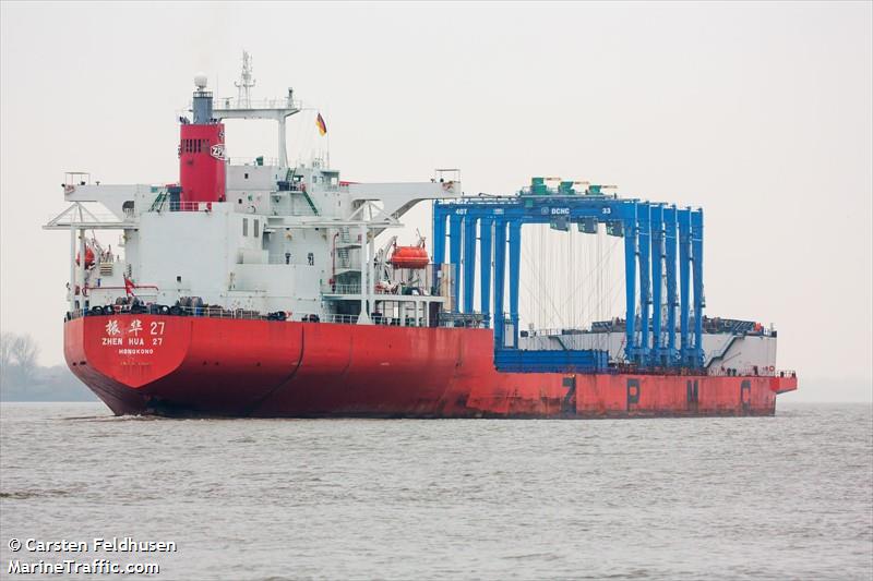 zhen hua 27 (Heavy Load Carrier) - IMO 8710182, MMSI 477201900, Call Sign VREG5 under the flag of Hong Kong