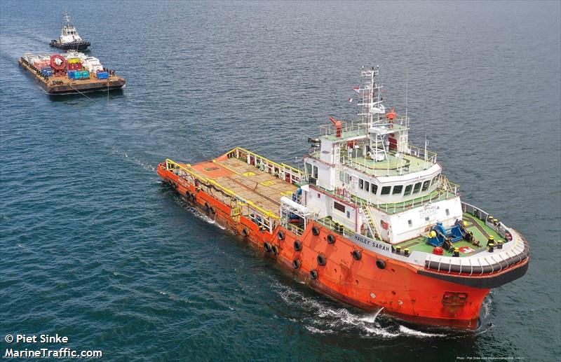 hailey sarah (Offshore Tug/Supply Ship) - IMO 9710452, MMSI 525021293, Call Sign JZPE under the flag of Indonesia