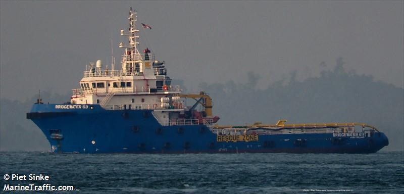 bridgewater 63 (Offshore Tug/Supply Ship) - IMO 9552240, MMSI 533130184, Call Sign 9WNG7 under the flag of Malaysia