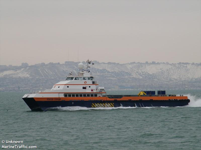 seacor cougar (Offshore Tug/Supply Ship) - IMO 9551296, MMSI 538003681, Call Sign V7SM4 under the flag of Marshall Islands