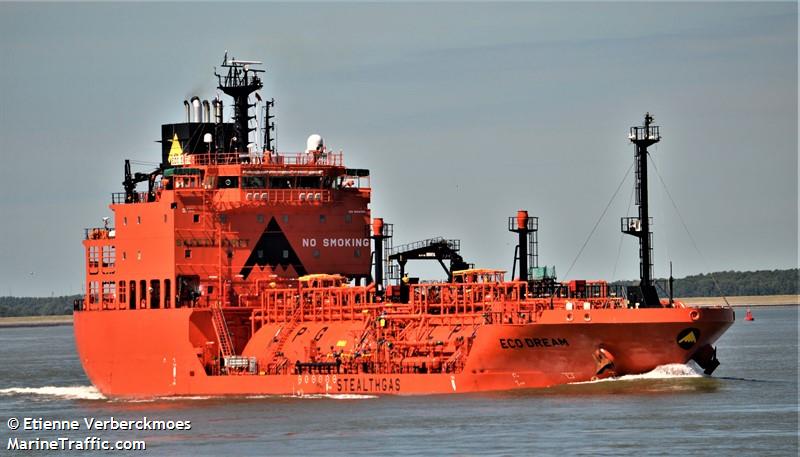 eco dream (LPG Tanker) - IMO 9658355, MMSI 538006369, Call Sign V7MJ5 under the flag of Marshall Islands