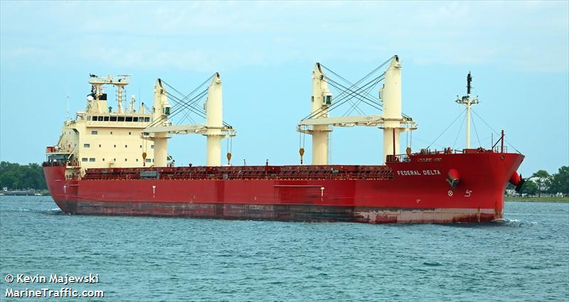 federal delta (Bulk Carrier) - IMO 9805271, MMSI 538008007, Call Sign V7PX5 under the flag of Marshall Islands