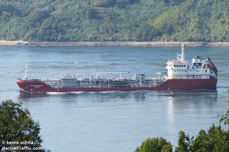 sun edelweiss (Chemical/Oil Products Tanker) - IMO 9570589, MMSI 538008803, Call Sign V7A2776 under the flag of Marshall Islands