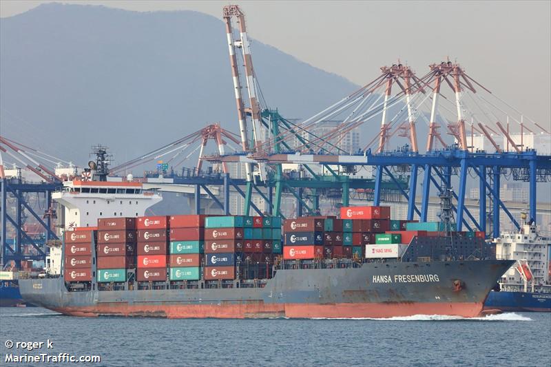 hansa fresenburg (Container Ship) - IMO 9535101, MMSI 636092477, Call Sign D5DM3 under the flag of Liberia