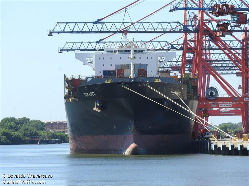 tucapel (Container Ship) - IMO 9569970, MMSI 636092784, Call Sign A8VQ3 under the flag of Liberia