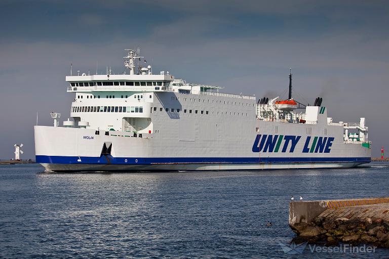 wolin (Passenger/Ro-Ro Cargo Ship) - IMO 8420842, MMSI 209869000, Call Sign 5BKW5 under the flag of Cyprus