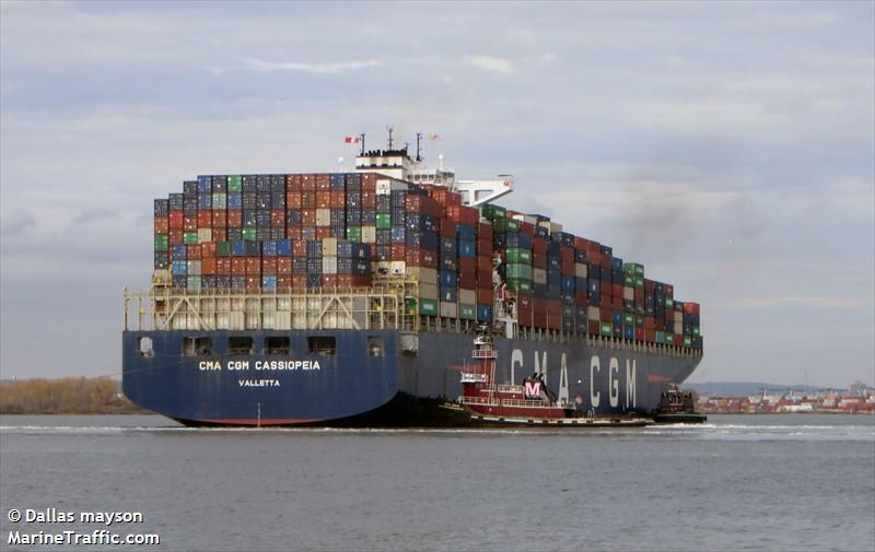 cma cgm cassiopeia (Container Ship) - IMO 9410765, MMSI 215196000, Call Sign 9HA5007 under the flag of Malta