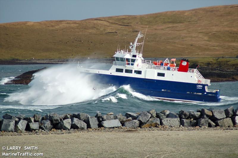 linga (Passenger/Ro-Ro Cargo Ship) - IMO 9242170, MMSI 235003893, Call Sign VSOC2 under the flag of United Kingdom (UK)