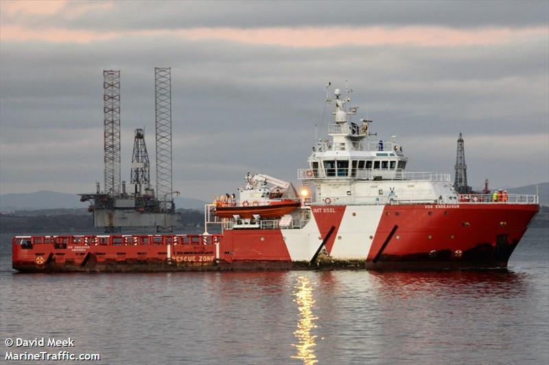 vos endeavour (Offshore Tug/Supply Ship) - IMO 9488138, MMSI 235076082, Call Sign 2CVI8 under the flag of United Kingdom (UK)