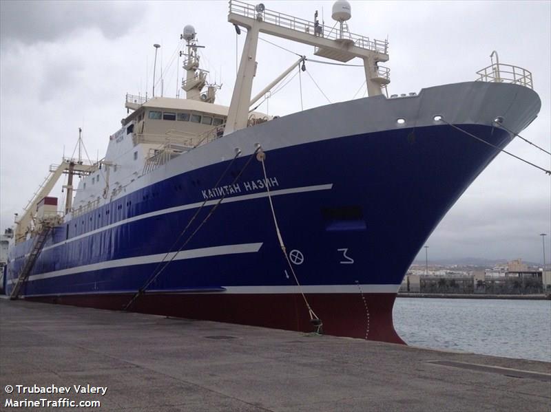 kapitan nazin (Fish Factory Ship) - IMO 8907046, MMSI 273332560, Call Sign UHOW under the flag of Russia