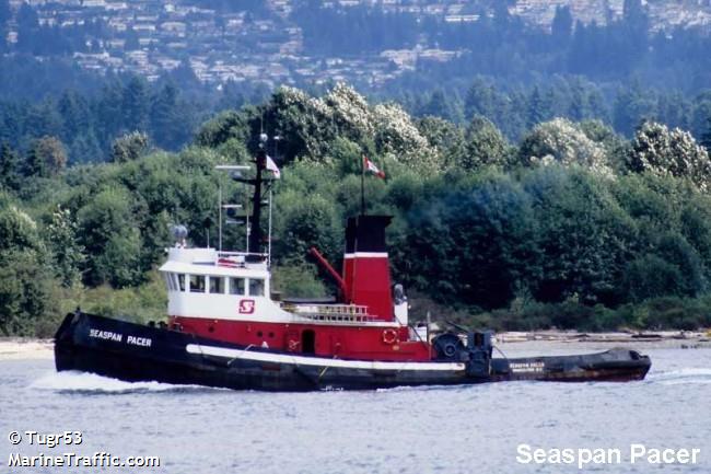 seaspan pacer (Tug) - IMO 6722325, MMSI 316003676, Call Sign CFK9612 under the flag of Canada