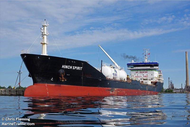 hinch spirit (Chemical/Oil Products Tanker) - IMO 9508940, MMSI 316040257, Call Sign VAHS under the flag of Canada