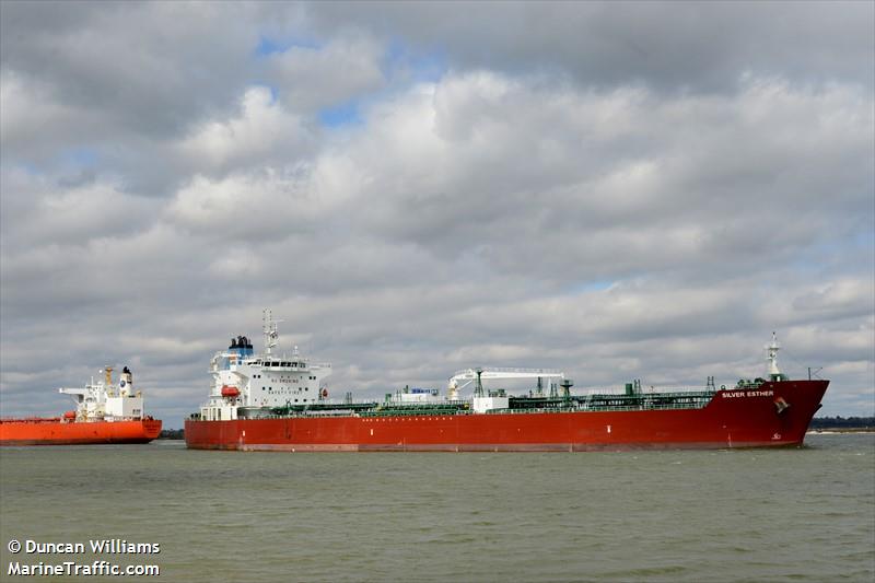silver esther (Chemical/Oil Products Tanker) - IMO 9683336, MMSI 355511000, Call Sign 3EZD7 under the flag of Panama