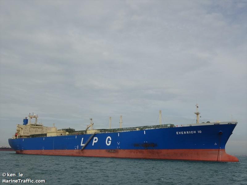 sun 10 (LPG Tanker) - IMO 9088536, MMSI 374088000, Call Sign 3EMF5 under the flag of Panama