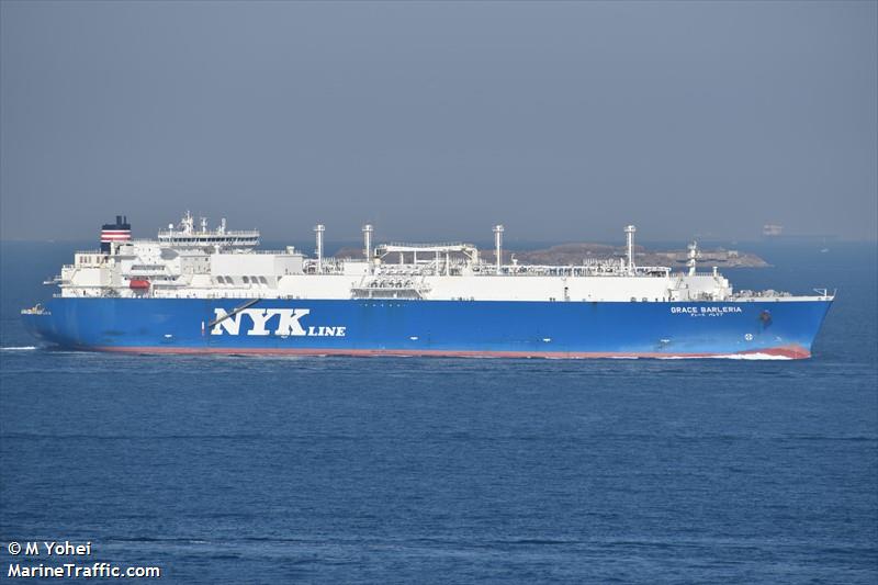 grace barleria (LNG Tanker) - IMO 9315719, MMSI 431115000, Call Sign 7JZY under the flag of Japan