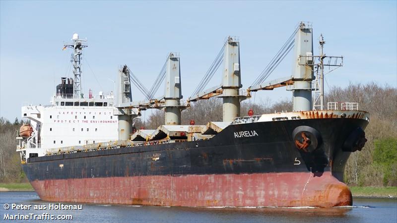 mv aurelia (Bulk Carrier) - IMO 9392133, MMSI 538005507, Call Sign V7EP4 under the flag of Marshall Islands