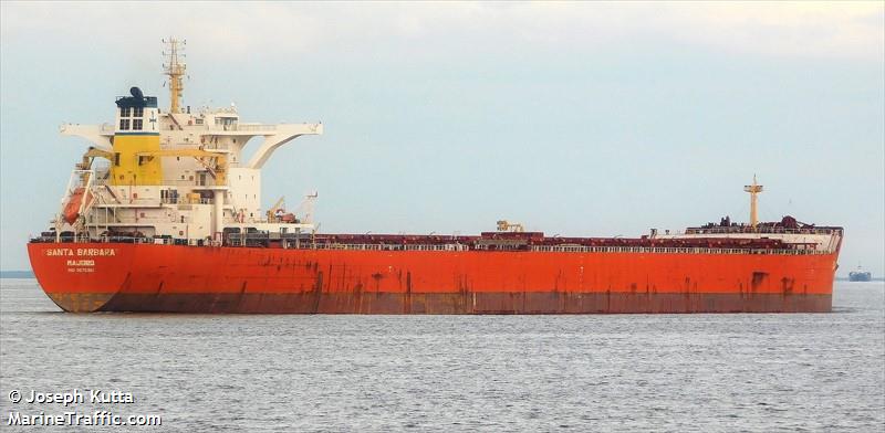 santa barbara (Bulk Carrier) - IMO 9675951, MMSI 538006124, Call Sign V7JY4 under the flag of Marshall Islands