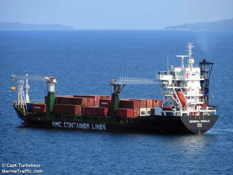 general romulo (Container Ship) - IMO 9160499, MMSI 548274100, Call Sign DUTR8 under the flag of Philippines