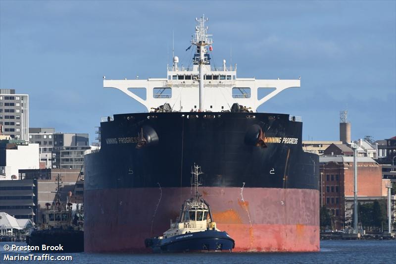 winning progress (Bulk Carrier) - IMO 9576296, MMSI 563005100, Call Sign 9V5306 under the flag of Singapore