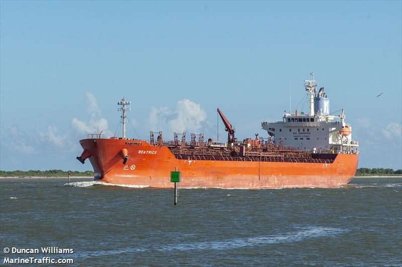 beatrice (Chemical/Oil Products Tanker) - IMO 9674763, MMSI 563678000, Call Sign 9V7492 under the flag of Singapore