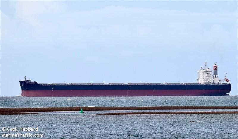 cape america (Bulk Carrier) - IMO 9654751, MMSI 564190000, Call Sign 9V2418 under the flag of Singapore