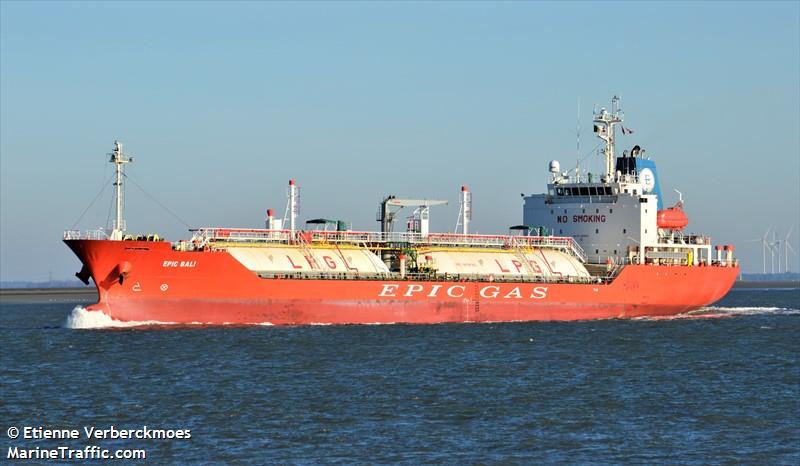 epic bali (LPG Tanker) - IMO 9519523, MMSI 565254000, Call Sign 9V2988 under the flag of Singapore