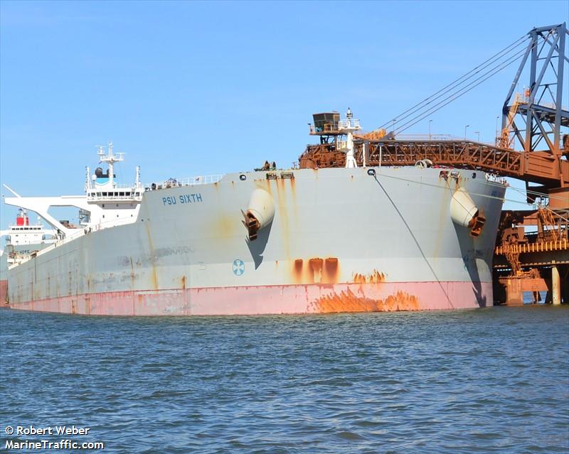 psu sixth (Bulk Carrier) - IMO 9488279, MMSI 566870000, Call Sign S6OP under the flag of Singapore