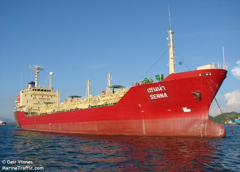 senna (LPG Tanker) - IMO 9140449, MMSI 567359000, Call Sign HSB4262 under the flag of Thailand