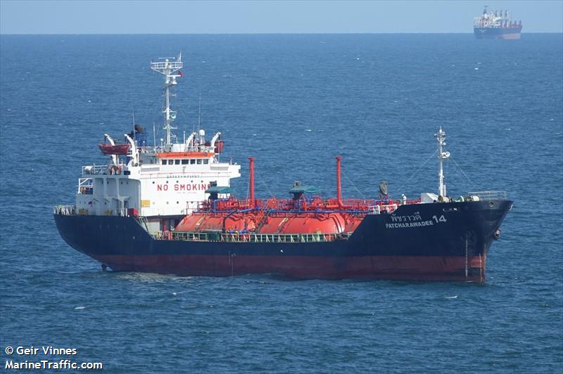 patcharawadee 14 (LPG Tanker) - IMO 8021880, MMSI 567441000, Call Sign HSB4619 under the flag of Thailand