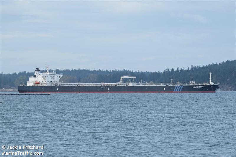 aqualiberty (Crude Oil Tanker) - IMO 9592226, MMSI 636015174, Call Sign A8ZC3 under the flag of Liberia