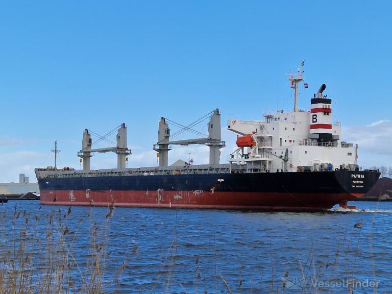 patria (Bulk Carrier) - IMO 9580053, MMSI 636016250, Call Sign D5FC3 under the flag of Liberia