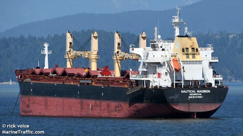nautical madison (Bulk Carrier) - IMO 9747687, MMSI 636018024, Call Sign D5NV5 under the flag of Liberia