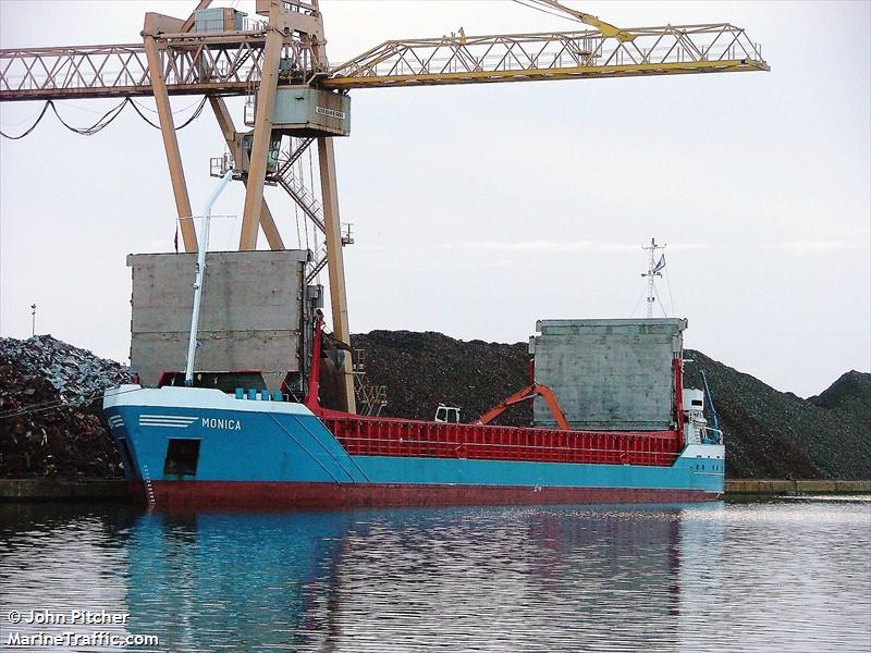 monika (General Cargo Ship) - IMO 8810750, MMSI 730151041, Call Sign HKLO5 under the flag of Colombia