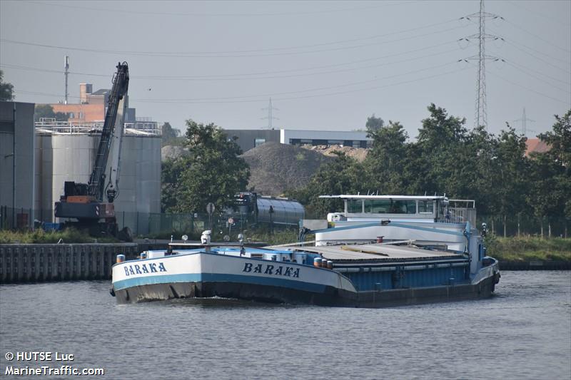 baraka (Cargo ship) - IMO , MMSI 205485190, Call Sign OT4851 under the flag of Belgium