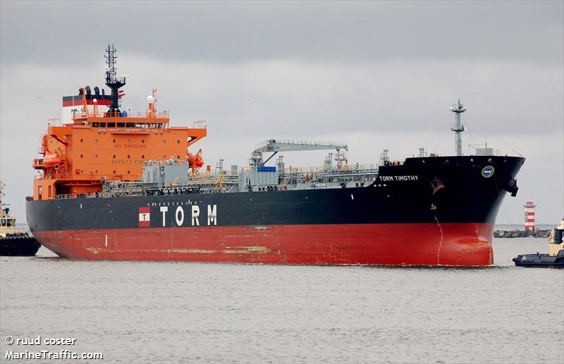 torm timothy (Chemical/Oil Products Tanker) - IMO 9726487, MMSI 219027839, Call Sign OZTX2 under the flag of Denmark