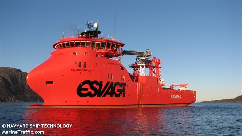 esvagt faraday (Offshore Support Vessel) - IMO 9703473, MMSI 219613000, Call Sign OWGH2 under the flag of Denmark
