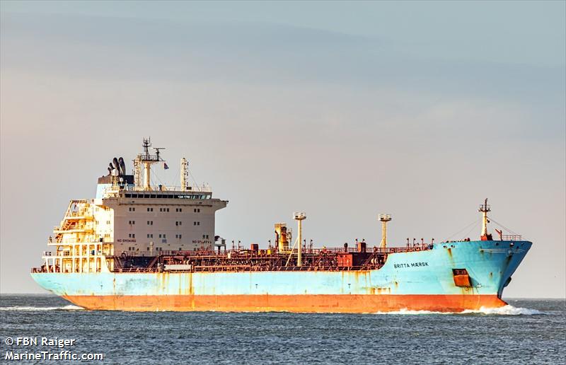 britta maersk (Chemical/Oil Products Tanker) - IMO 9341433, MMSI 220480000, Call Sign OVXS2 under the flag of Denmark