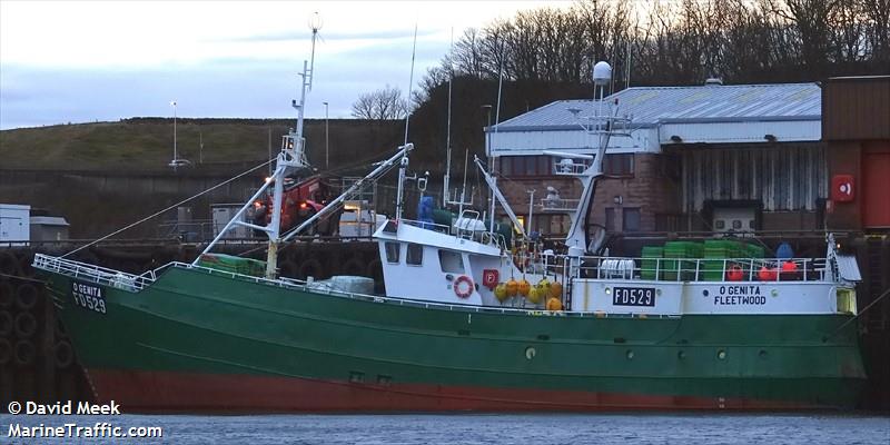 fv o genita (Fishing Vessel) - IMO 7512234, MMSI 235054804, Call Sign MRUB7 under the flag of United Kingdom (UK)