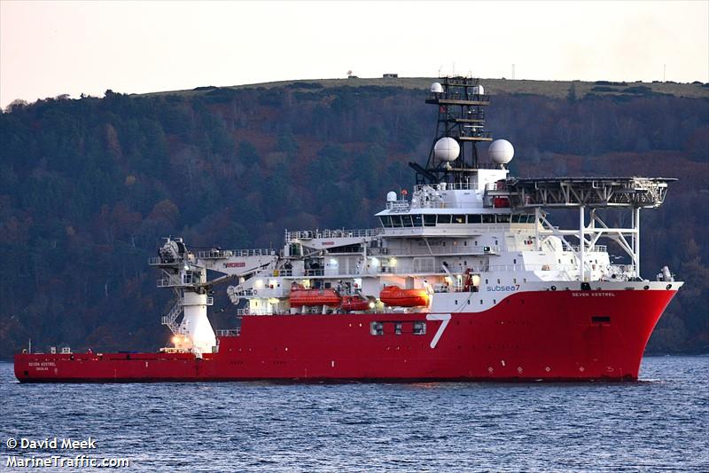 seven kestrel (Offshore Support Vessel) - IMO 9679921, MMSI 235103286, Call Sign 2HDM7 under the flag of United Kingdom (UK)