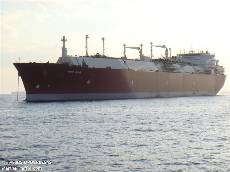 umm bab (LNG Tanker) - IMO 9308431, MMSI 240411000, Call Sign SYGA under the flag of Greece