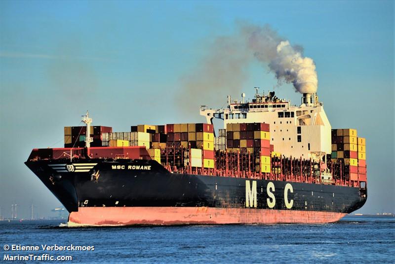 msc romane (Container Ship) - IMO 9745653, MMSI 255805867, Call Sign CQZN under the flag of Madeira