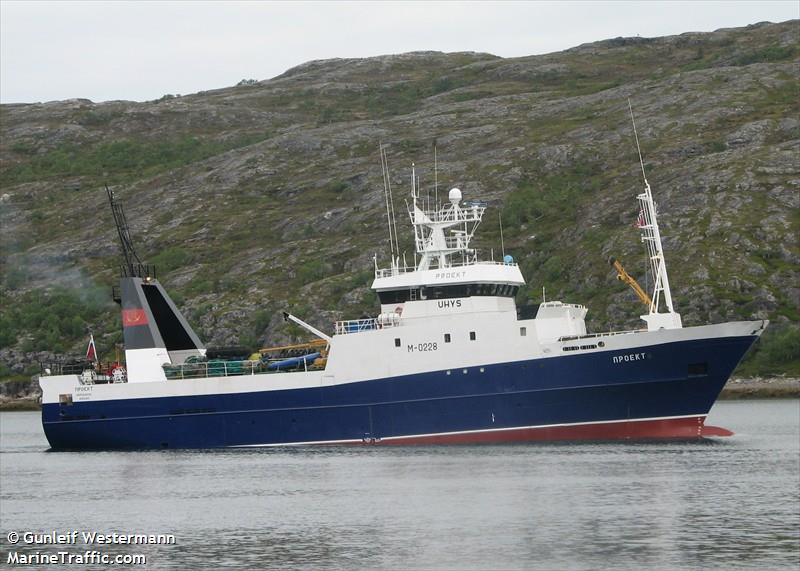 proekt (Fishing Vessel) - IMO 8520769, MMSI 273457870, Call Sign UHYS under the flag of Russia