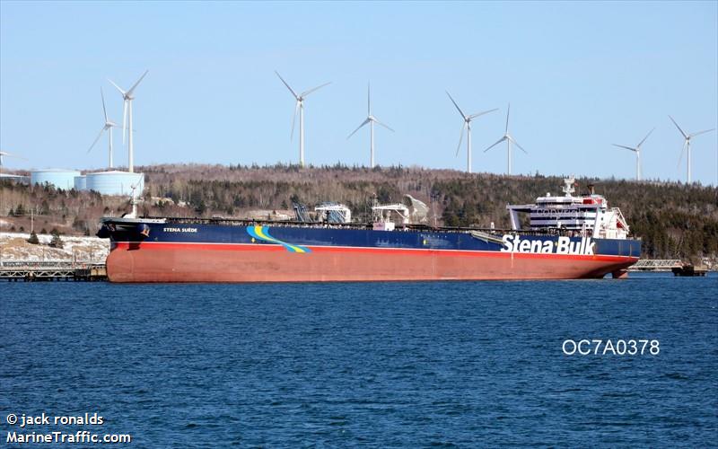 stena suede (Crude Oil Tanker) - IMO 9579042, MMSI 310622000, Call Sign ZCEF5 under the flag of Bermuda