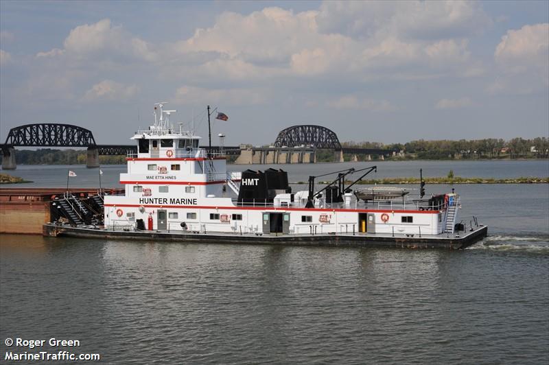 mae etta hines (Towing vessel) - IMO , MMSI 367610680, Call Sign WDH3766 under the flag of United States (USA)