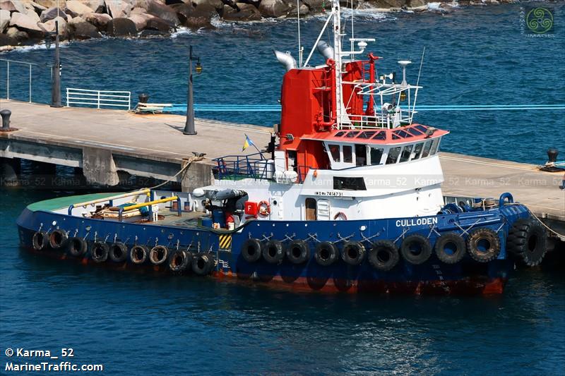 culloden (Tug) - IMO 7414731, MMSI 377907265, Call Sign J8QA2 under the flag of St Vincent & Grenadines